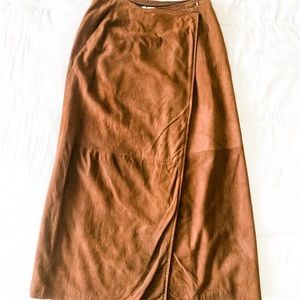 Suede skirt